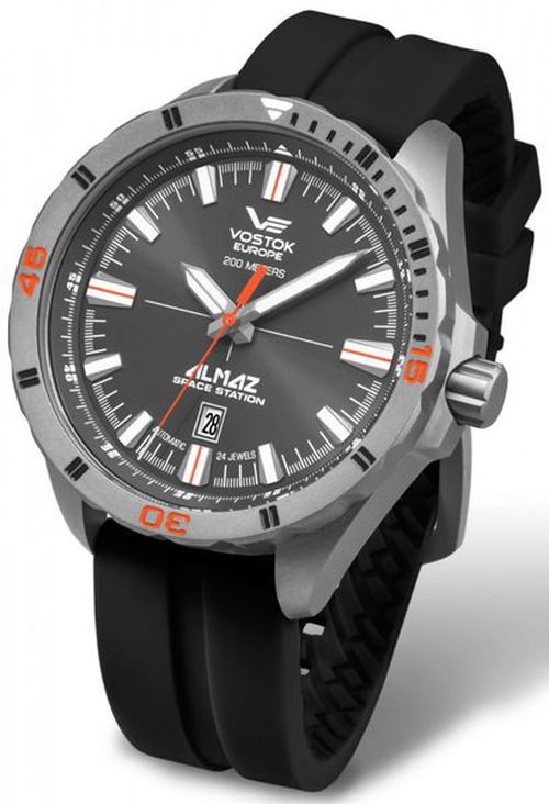 Vostok Europe Almaz Titanium Line NH35A/320H263 - Silikonový řemínek černý